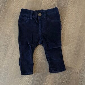 Baby Gap dark navy velvet pants - 6-12 months